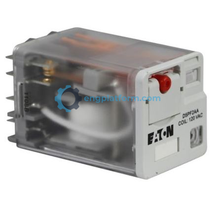 Relay manual override push-to-test button